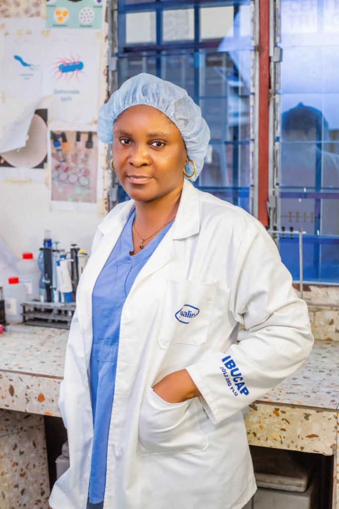 Clinical nurse in lab coat in the laboratory